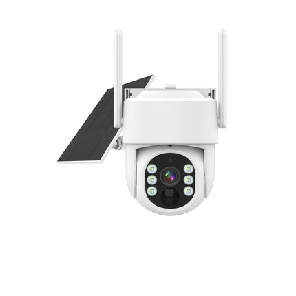 Cámara solar 4G LTE con batería integrada, video en vivo FHD, tecnología VSIM, alarma con foco, detección de movimiento, modo PIR, visión nocturna a color, audio bidireccional, no requiere wifi, apta para EE. UU.