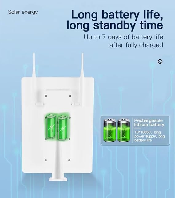Enrutador módem solar 4G LTE de 2,4 GHz, punto de acceso WiFi, ranura para tarjeta SIM y VSIM, batería integrada de 26 000 mAh, resistente al agua IP66, para exteriores, ideal para cámaras de seguridad y senderos. 