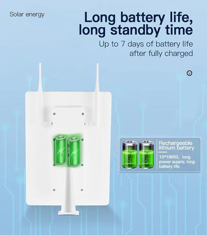 Enrutador módem solar 4G LTE de 2,4 GHz, punto de acceso WiFi, ranura para tarjeta SIM y VSIM, batería integrada de 26 000 mAh, resistente al agua IP66, para exteriores, ideal para cámaras de seguridad y senderos. 