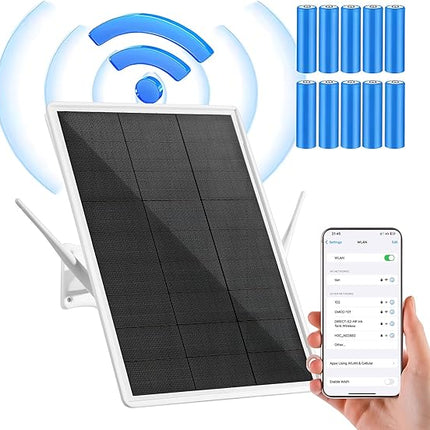 Enrutador módem solar 4G LTE de 2,4 GHz, punto de acceso WiFi, ranura para tarjeta SIM y VSIM, batería integrada de 26 000 mAh, resistente al agua IP66, para exteriores, ideal para cámaras de seguridad y senderos. 