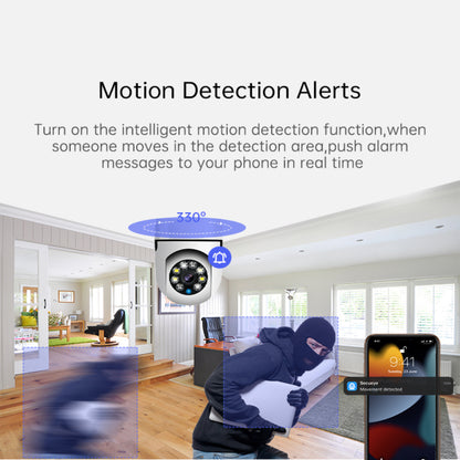 Dual Band Wi-Fi 2.4GHZ&5.8GHZ Bulb E26/E27 Series HD Security Camera, With AI Human Detection, Two-way Audio, Cloud Storage, Alert Area Detection, 355° Vision, Color Night Vision Smart Network Camera