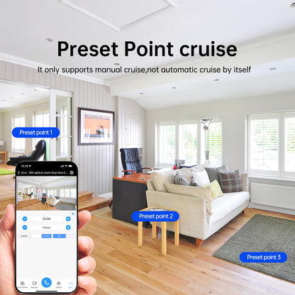 Dual Band Wi-Fi 2.4GHZ&5.8GHZ LED Floodlight Bulb E26/E27 Series HD Security Camera, With AI Human Detection, Two-way Audio, Cloud Storage, Alert Area Detection, 355° Vision, Color Night Vision Smart Network Camera