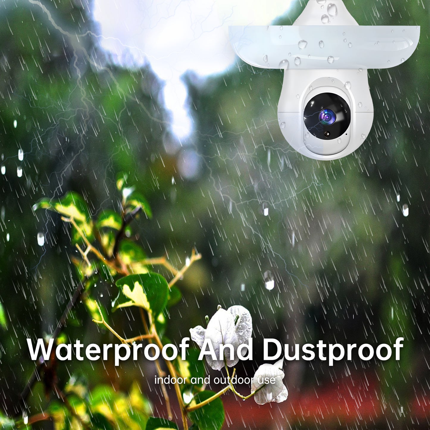 Dual Band Wi-Fi 2.4GHZ&5.8GHZ LED Floodlight Bulb E26/E27 Series HD Security Camera, With AI Human Detection, Two-way Audio, Cloud Storage, Alert Area Detection, 355° Vision, Color Night Vision Smart Network Camera