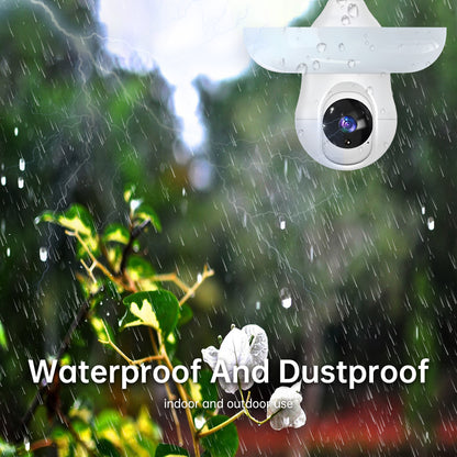 Dual Band Wi-Fi 2.4GHZ&5.8GHZ LED Floodlight Bulb E26/E27 Series HD Security Camera, With AI Human Detection, Two-way Audio, Cloud Storage, Alert Area Detection, 355° Vision, Color Night Vision Smart Network Camera