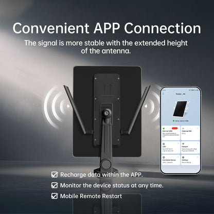 Secueye Solar Panel Powered 4G LTE WiFi Router With SIM Card Slot 4G LTE Modem Router WiFi Hotspot For Outdoor Security Camera Phone PC